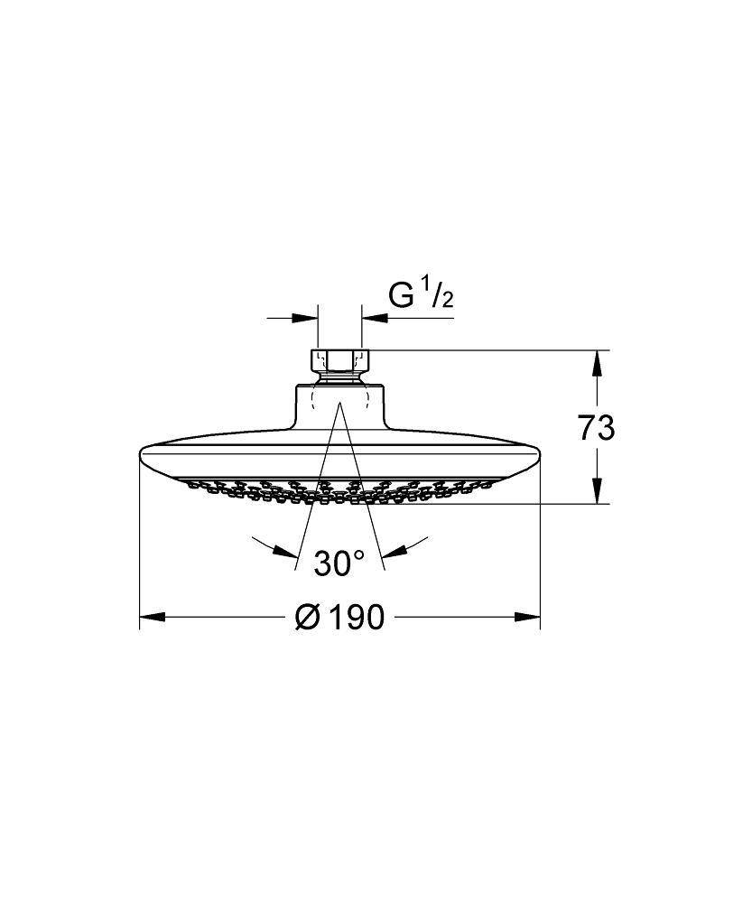 27370000 Верхний душ Grohe Rainshower Solo хром - Вид №1