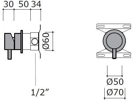 MINA Смеситель для биде на 2 отверстия с аэратором Stiriana sun-id-1381030 - Вид №3