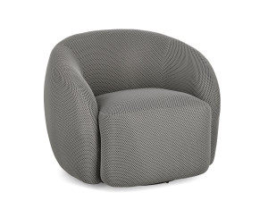 Тканевое вращающееся кресло с подлокотниками