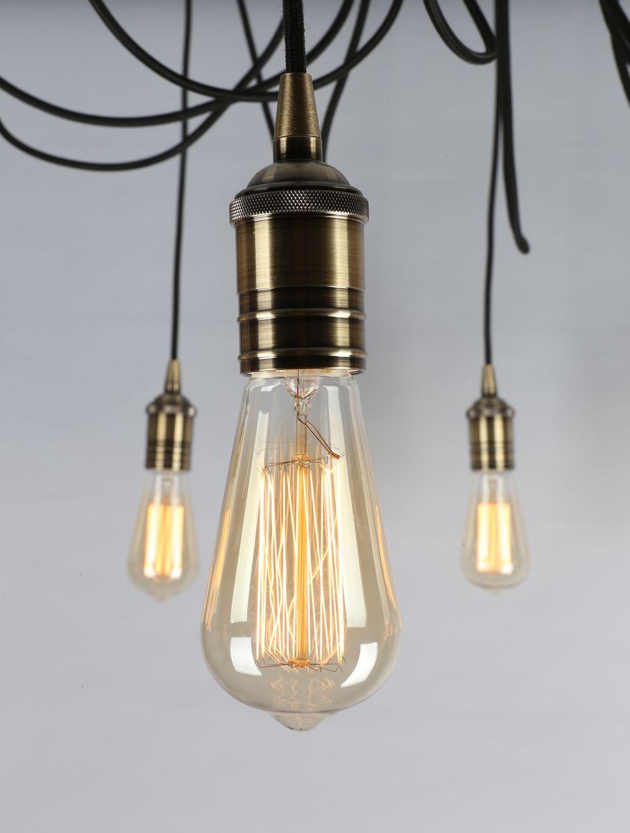 Подвесная люстра Omnilux OML-91203-10 OMNILUX ДИЗАЙНЕРСКИЕ 186464 Бронза  - Вид №2