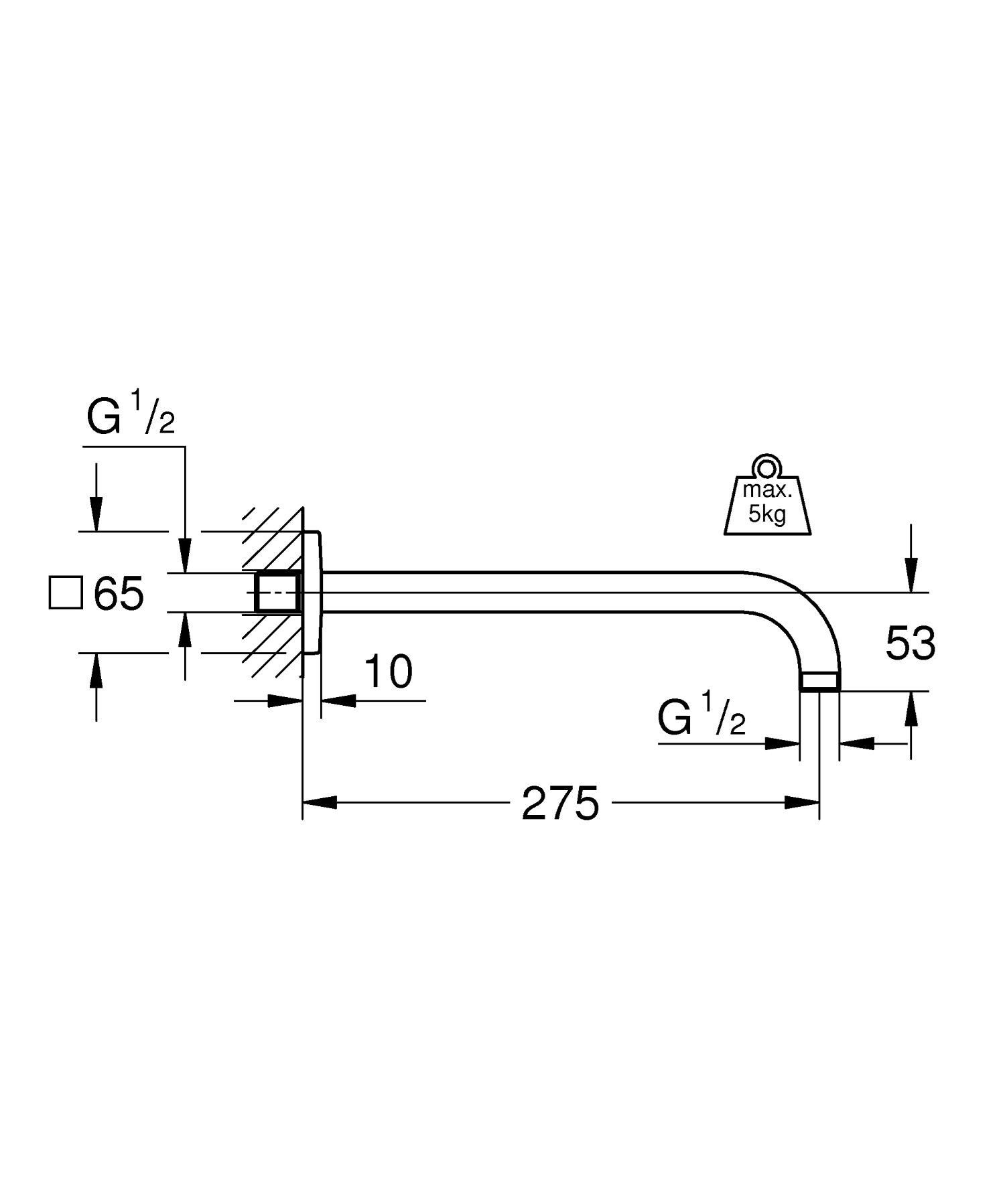 Настенный душ Grohe Rainshower® ARCH-00134184 - Вид №1