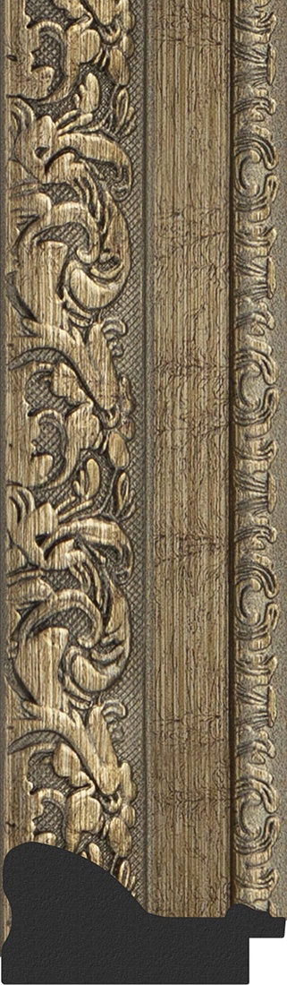 BY 6355 Зеркало напольное с гравировкой в багетной раме - виньетка античная латунь 85 mm EVOFORM Exclusive-G floor - Вид №3