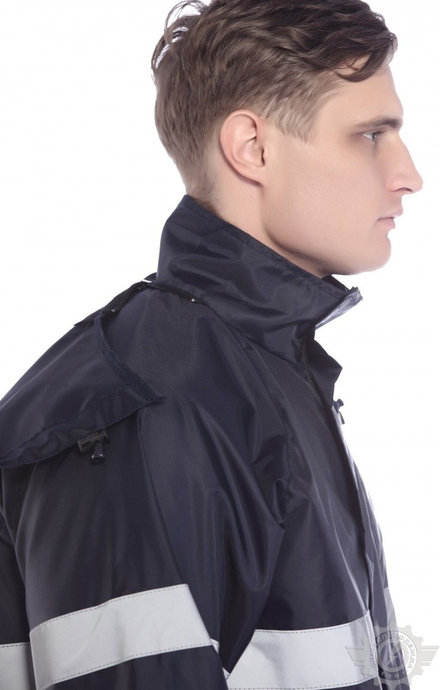 65800 Куртка-ветровка с СВП синяя  Непромокаемая спецодежда  размер 52-54/182-188  - Вид №10