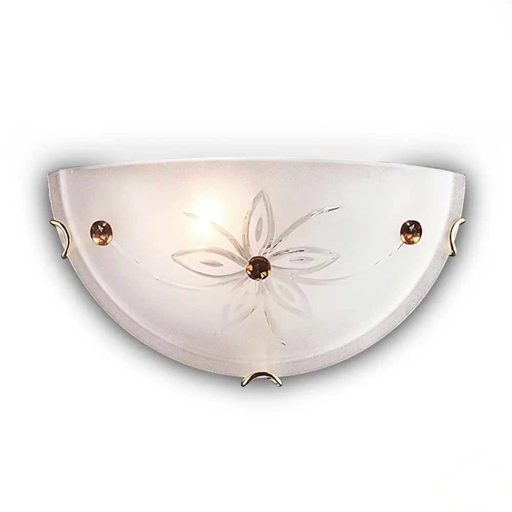 Бра Floret полукруг 1xE27x100 Вт, цвет белый/золото Santreyd STLM-2027426