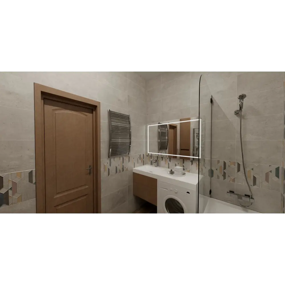 Плитка настенная Lounge Light 30x60 см 1.62 м² цвет светло-серый Santreyd STLM-2024565 - Вид №4