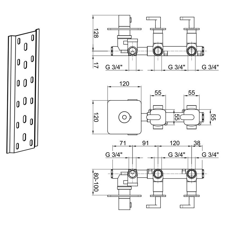 LV971402015 Смеситель для душа Webert Living - Вид №2