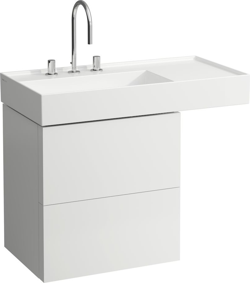 H8103380201581 Раковина, полочка справа, со специальным скрытым сливом LAUFEN PRO - Вид №1