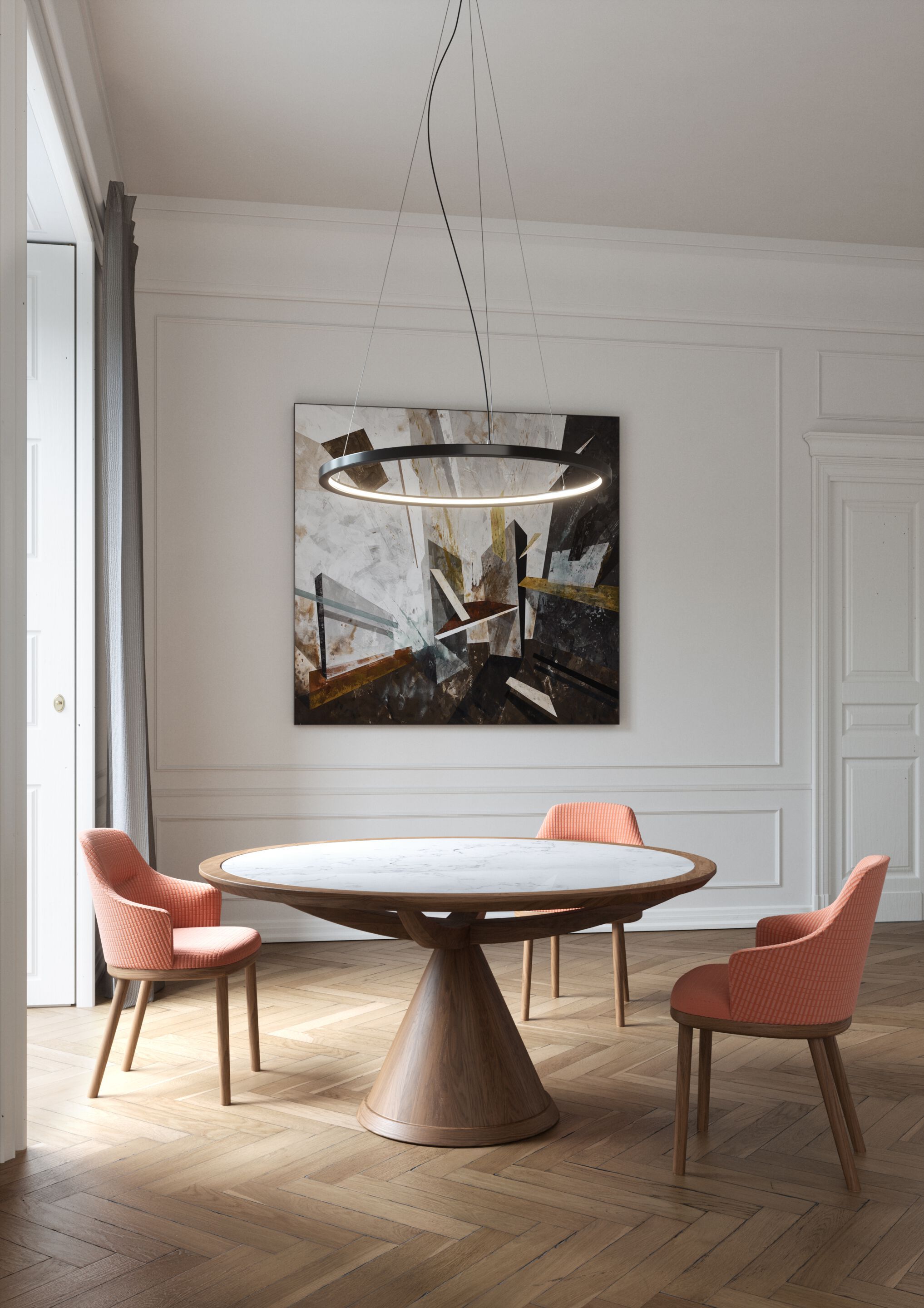 Круглый деревянный стол для гостиной Wewood VASCO ARCH-00147677 - Вид №5