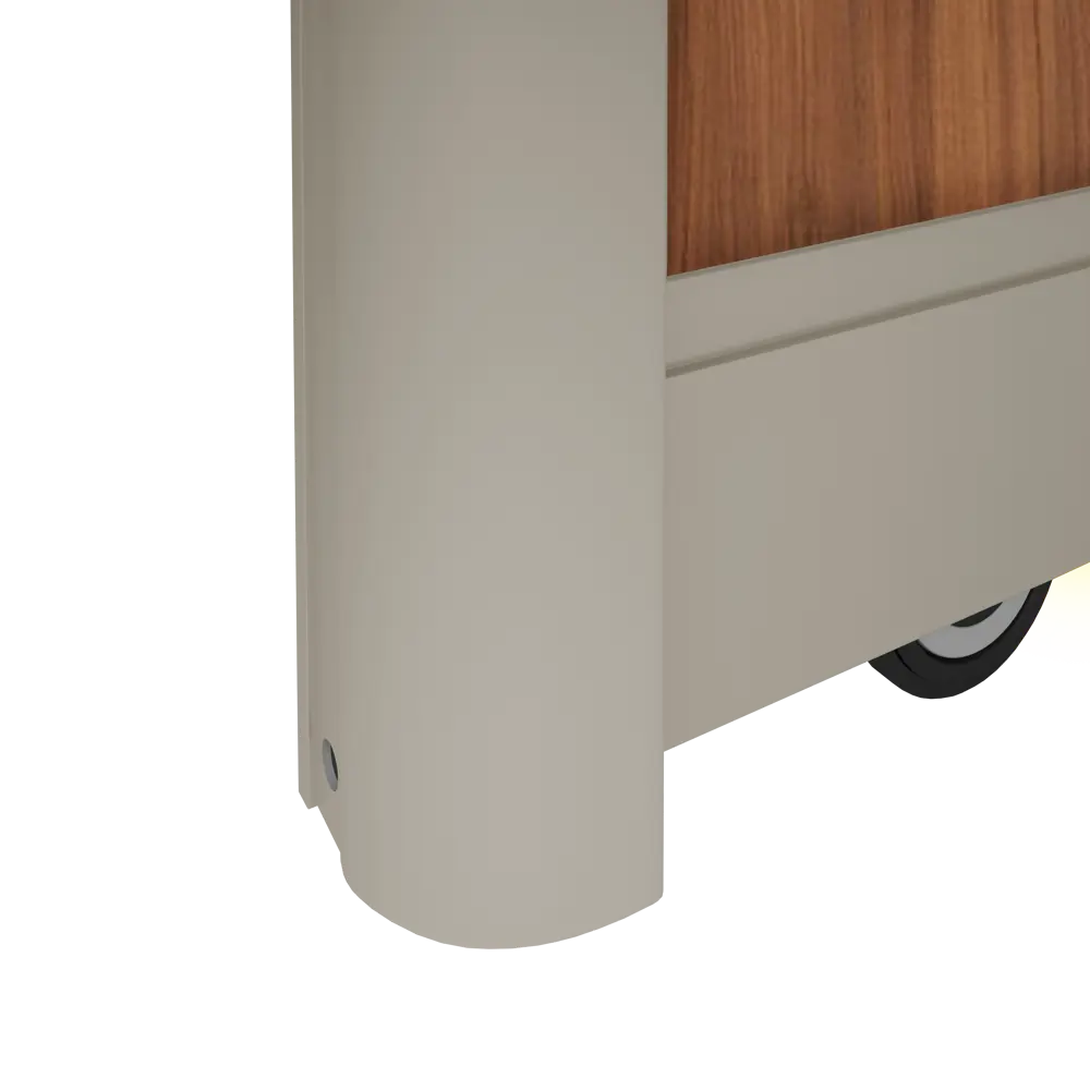 Дверь-купе Spaceo 2255x604 мм высота проема 2300 мм ЛДСП цвет орех антик/шампань Spaceo home STLM-2029072 - Вид №3