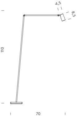NEMO Регулируемый светодиодный торшер из алюминия Untitled sun-id-1500028 - Вид №3