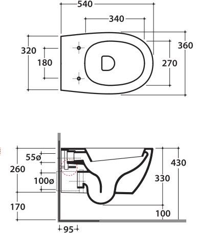 Mds03.bi - mds02.bi Подвесной унитаз настенный Белый Ceramica Globo 4ALL Италия - Вид №4