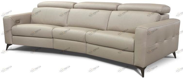 Rossini Sofas Изогнутый регулируемый кожаный диван sun-id-1509203