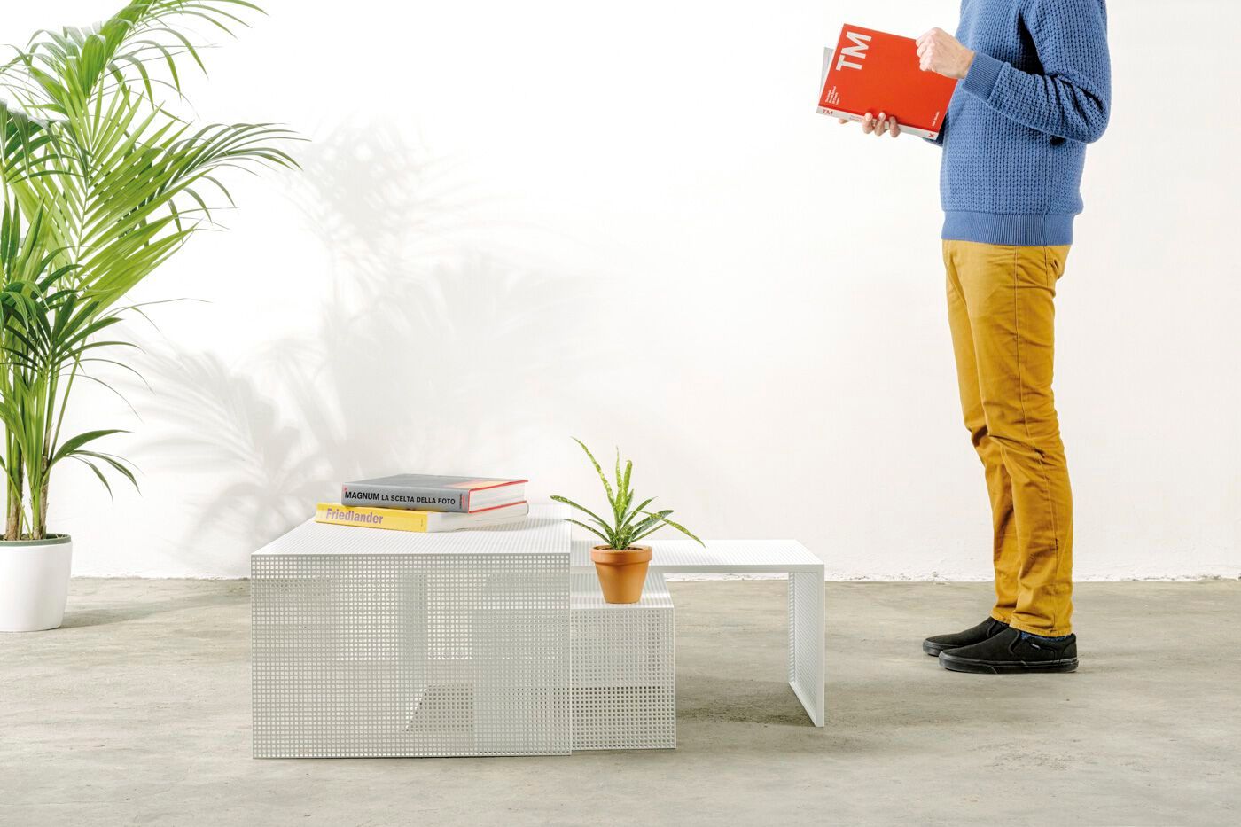 Перфорированный металлический прямоугольный журнальный столик Ripa DENTRO ARCH-00147179 - Вид №6