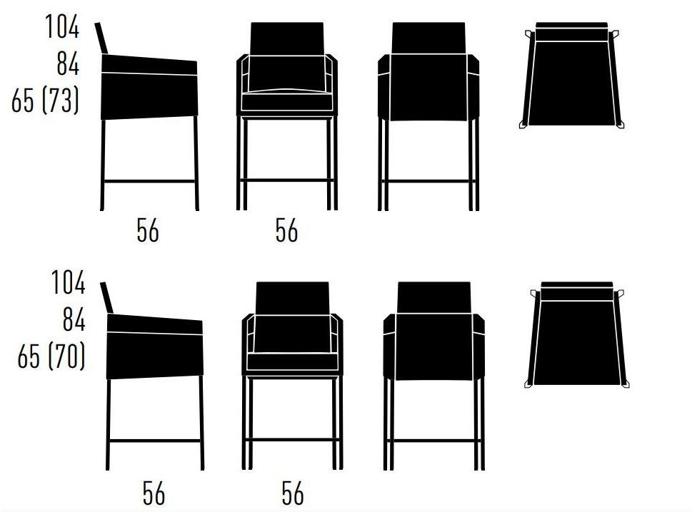 KFF Табурет кухонный со спинкой и подставкой для ног Texas sun-id-1432983 - Вид №4