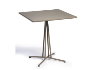 Квадратный стальной стол со спицами