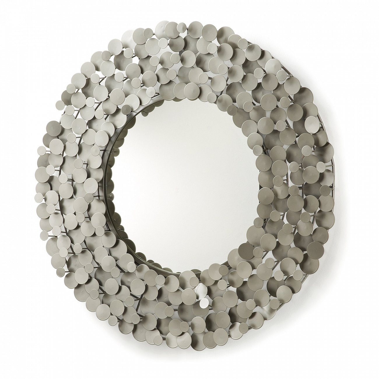 Зеркало круглое металлическое Wenda R55 от La Forma LA FORMA WENDA 342785 Серый  - Вид №1