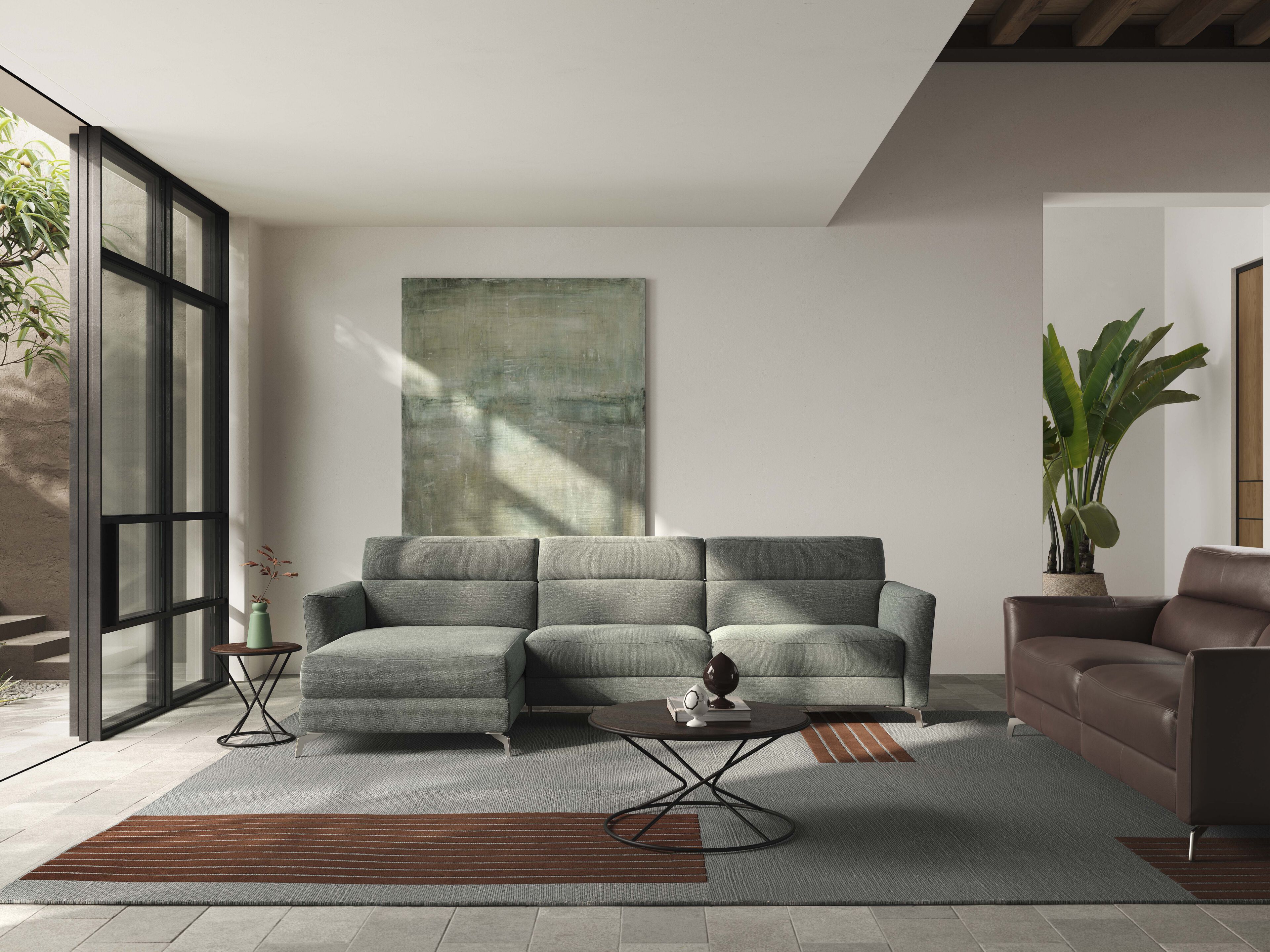 3-местный тканевый диван с полуостровом Natuzzi Italia Стэн ARCH-00079715 - Вид №4