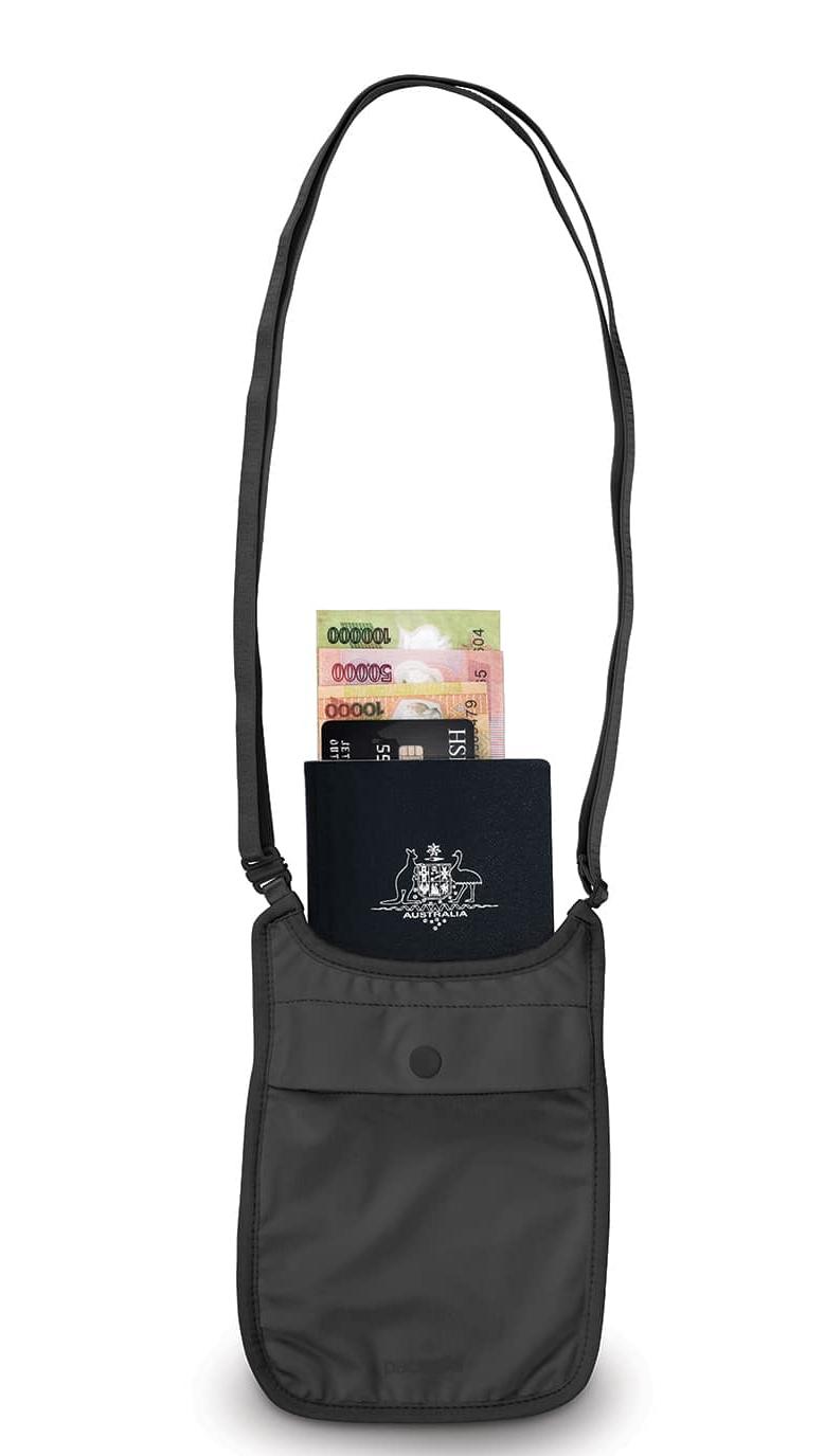 10125100 Потайной нательный кошелек на шею 10125 S75 Secret Neck Pouch PacSafe Coversafe  - Вид №1