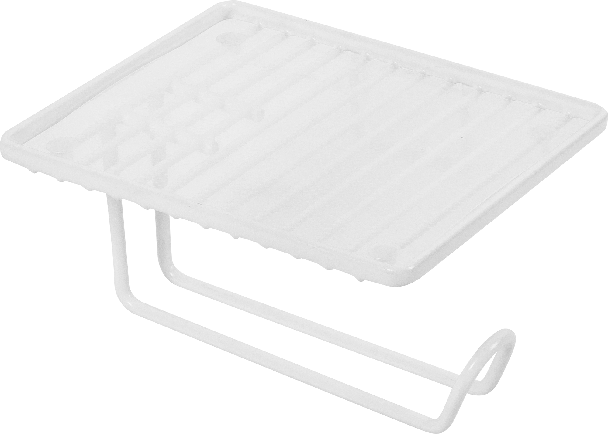 SWENSA Держатель для туалетной бумаги с полкой Colors - белый дизайнерский аксессуар 82396352 STLM-0026435