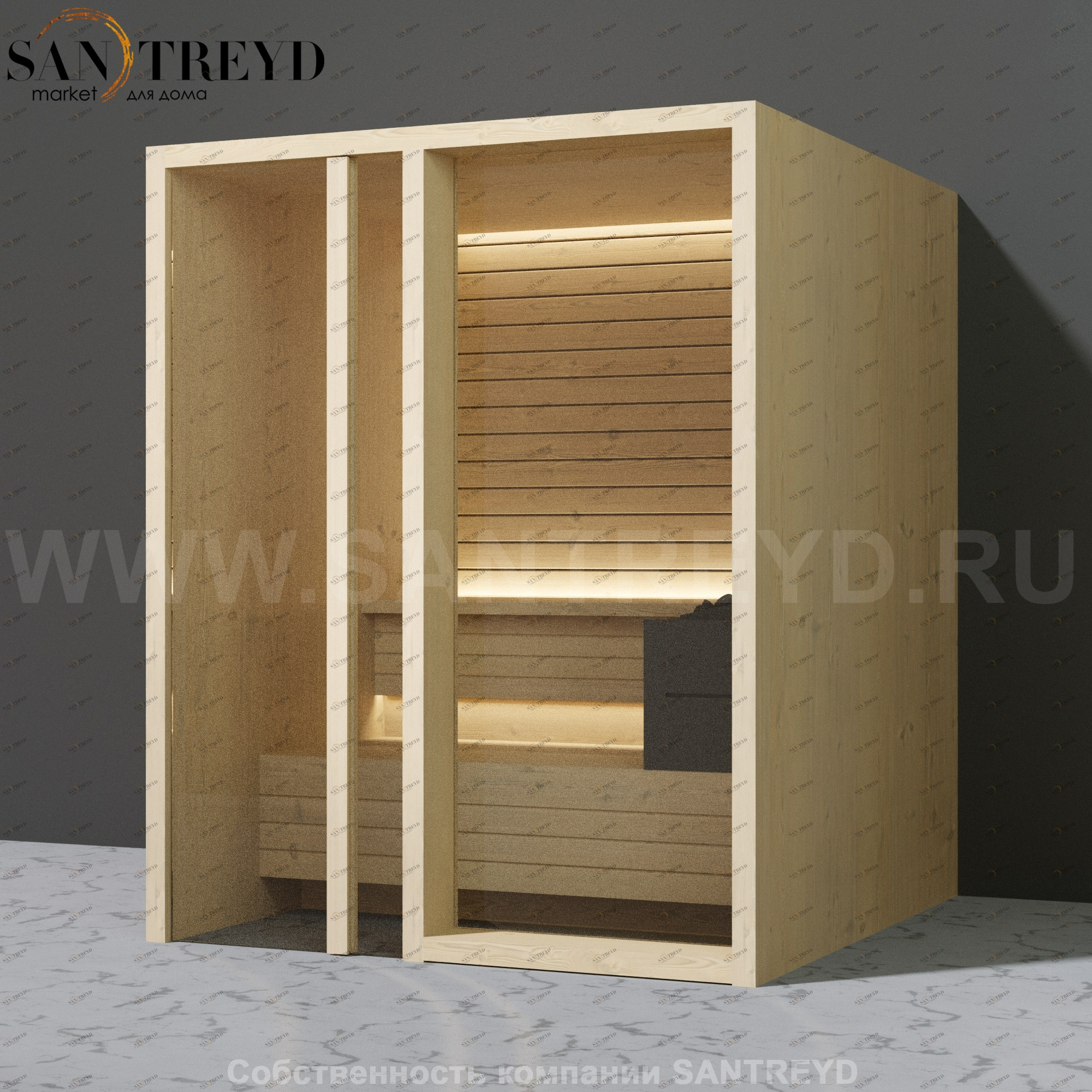 Effegibi YOKU.G60 SA.70300016 Сауна с левой дверью. Мощность: 6 кВт макс. Размеры: длина 174 см, ширина 170 см. Отделка: осина термообработанная SA70300016