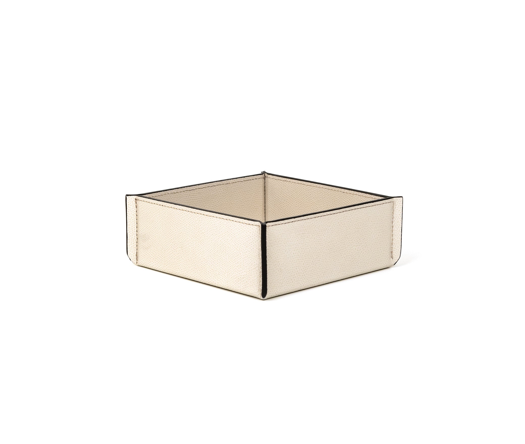 Leslie Valet Поднос - 20X20XH6 см / зернистая кожа_темно-серый Pinetti 00.1881.029.055 - Вид №1