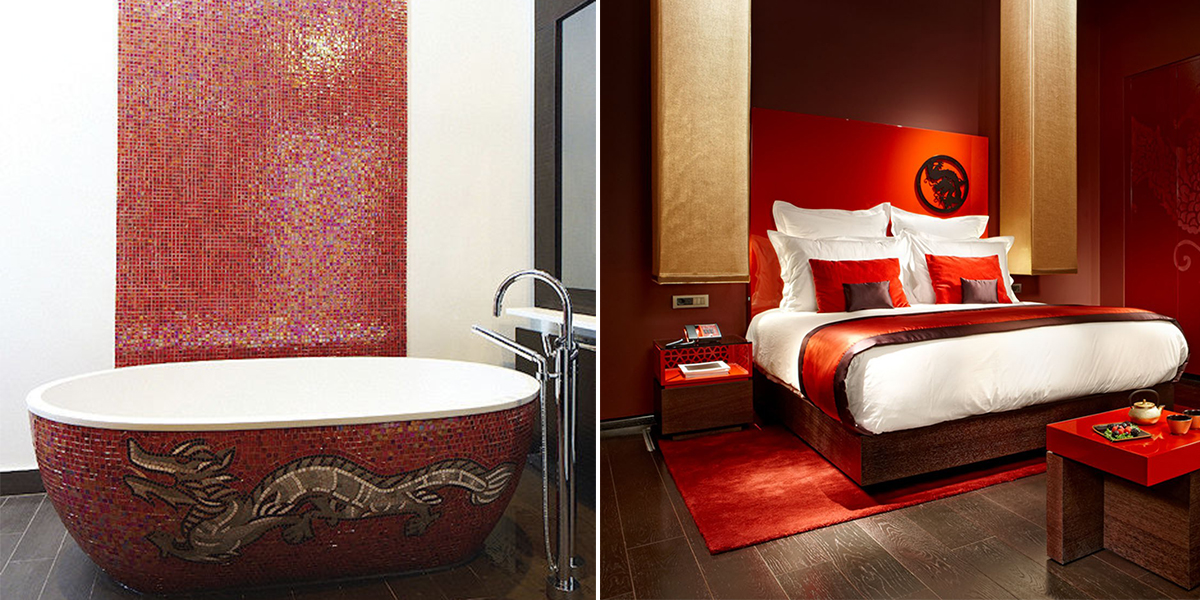 Ванна отдельностоящая Stone One Mosaic Red Print Aquamass MOSAICREDPRINT - Вид №1