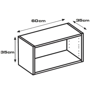Каркас навесной, 60х35х35 см, белый, ЛДСП