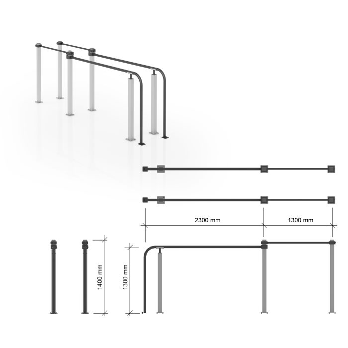 Kettler kett-up брусья для улицы двухуровневые Kettler sun-id-2069007 - Вид №1