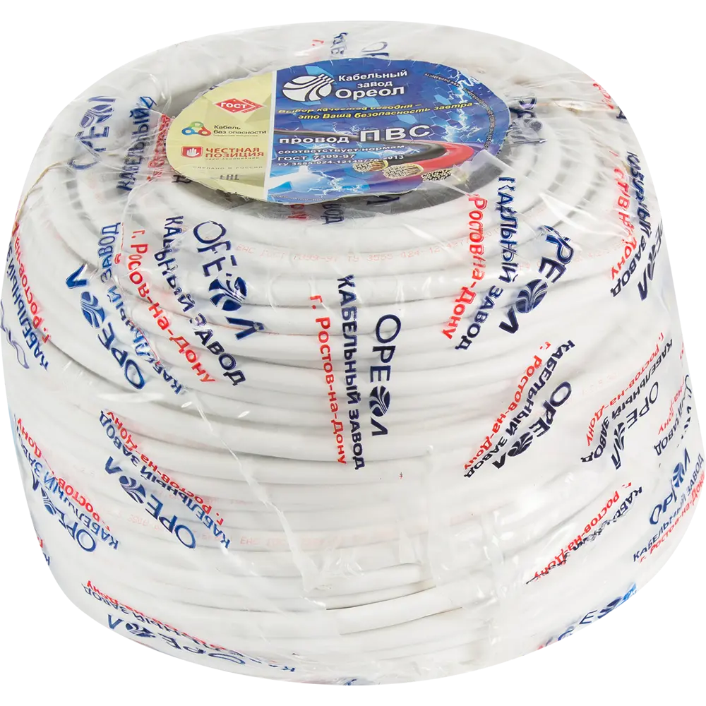 Провод Ореол ПВС 4x2.5 мм 100 м ГОСТ цвет белый STLM-2059398 - Вид №2