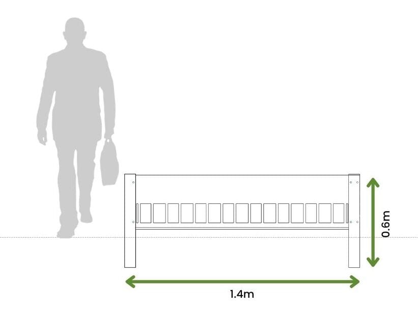 Окантовка клумбы с порошковым покрытием Urbencéa SIENA ARCH-00085221 - Вид №2