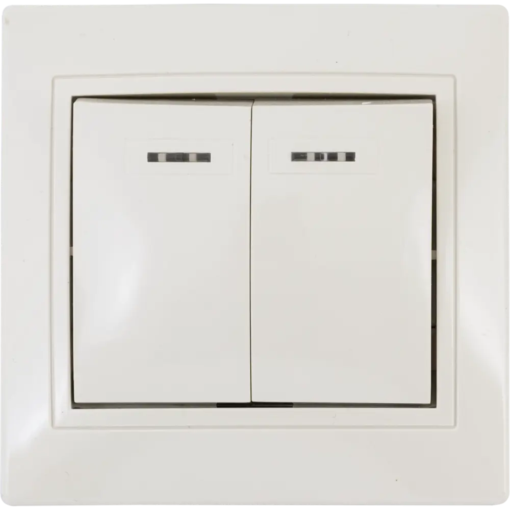 TDM ELECTRIC Выключатель встраиваемый с подсветкой, бежевый 85591345 Таймыр STLM-0064430 - Вид №1