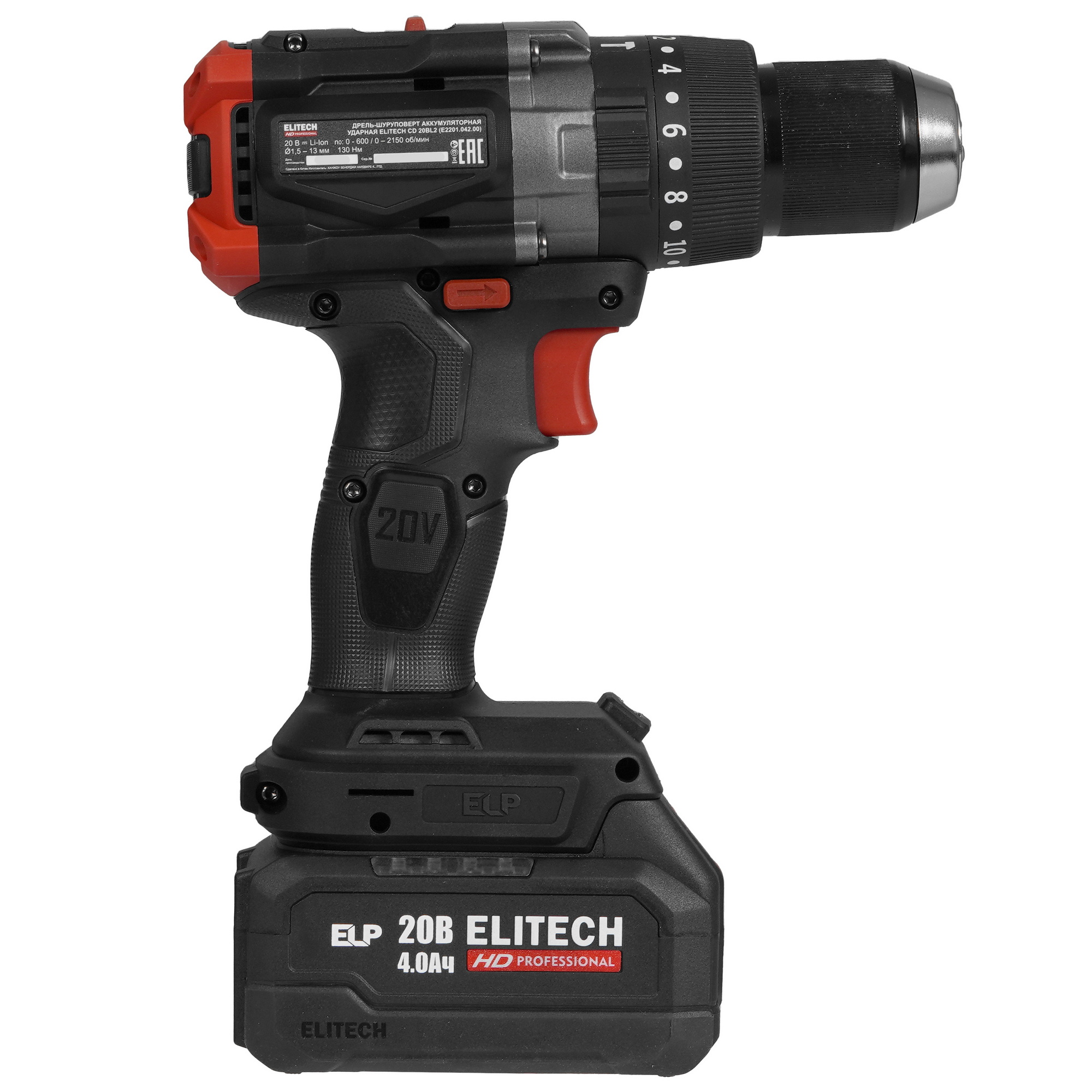 Дрель-шуруповерт ELITECH HD CD 20BL2 9130084 STDN-0115906 - Вид №2