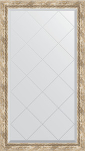 BY 4220 Зеркало с гравировкой в багетной раме - прованс с плетением 70 mm EVOFORM Exclusive-G