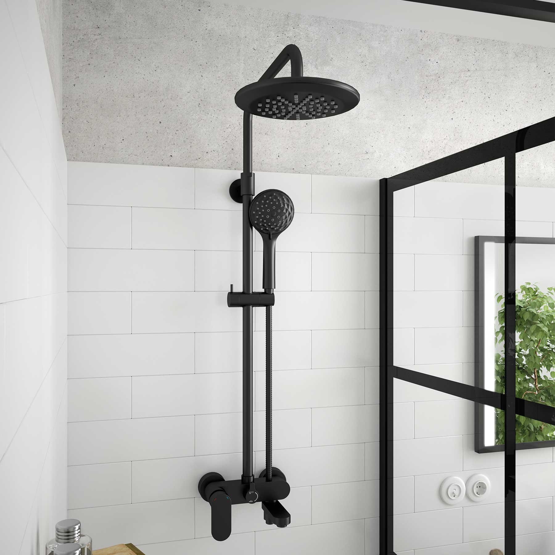 26767 SALGAR Душевой комплект VINCI BLACK - Вид №1