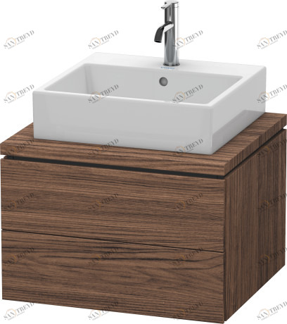 LC581502121 Тумбочка для консоли L-Cube #LC5815 620 x 547 мм Орех темный декор Duravit