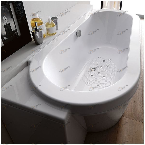 Ванна Gruppo treesse Playa V818C-DX белая с аэромассажем овальная угловая пристенная правая STAV818CDX