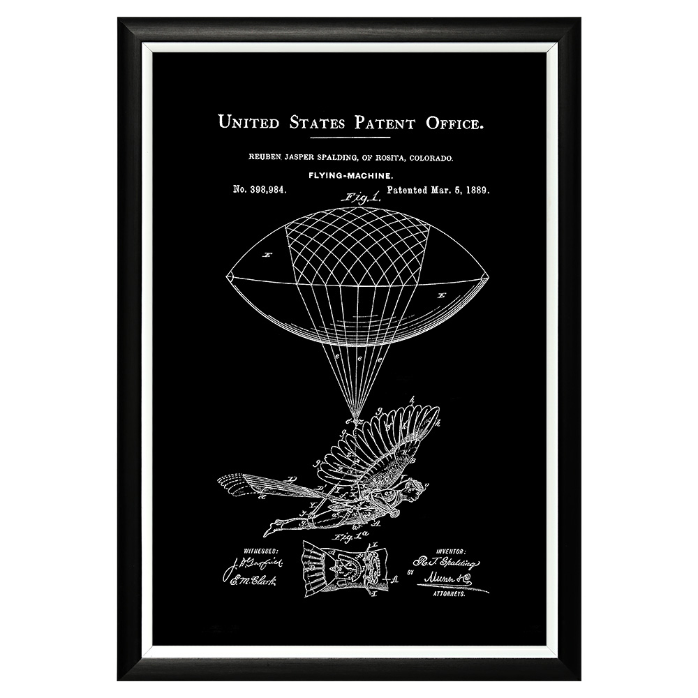 896521330_1818 Арт-постер «Патент на летательный аппарат» (ракурс 1) Object Desire 