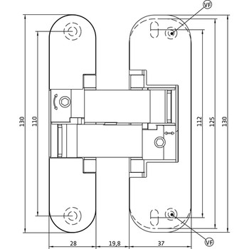 Петля скрытого монтажа Anselmi mod. AN 141 3D FVZ 12/45 Santreyd LK01-1031 - Вид №2