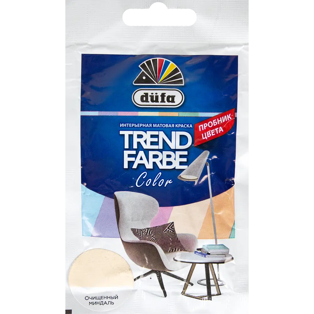 Краска для стен и потолков Trend Farbe цвет Очищенный миндаль 50 мл Dufa STLM-2168813