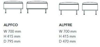 Mobboli Прямоугольный пуф из ткани Alpe sun-id-1365855 - Вид №6