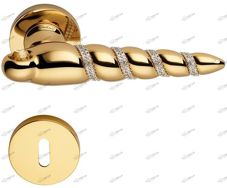 LINEA CALI' Ручка из хромированной латуни с кристаллами swarovski® на розе с замком Shell mesh sun-id-1378473