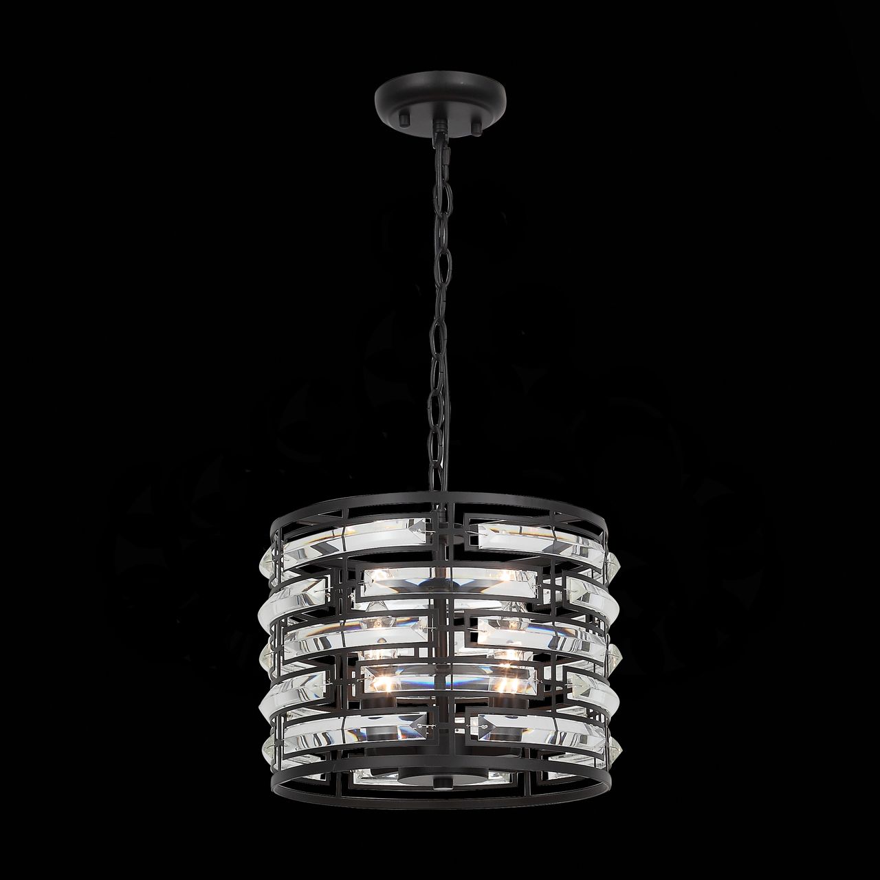 Подвесная люстра ST Luce Chiarezza SL665.403.04 ST LUCE ДИЗАЙНЕРСКИЕ, CHIAREZZA 109242 Черный  - Вид №3