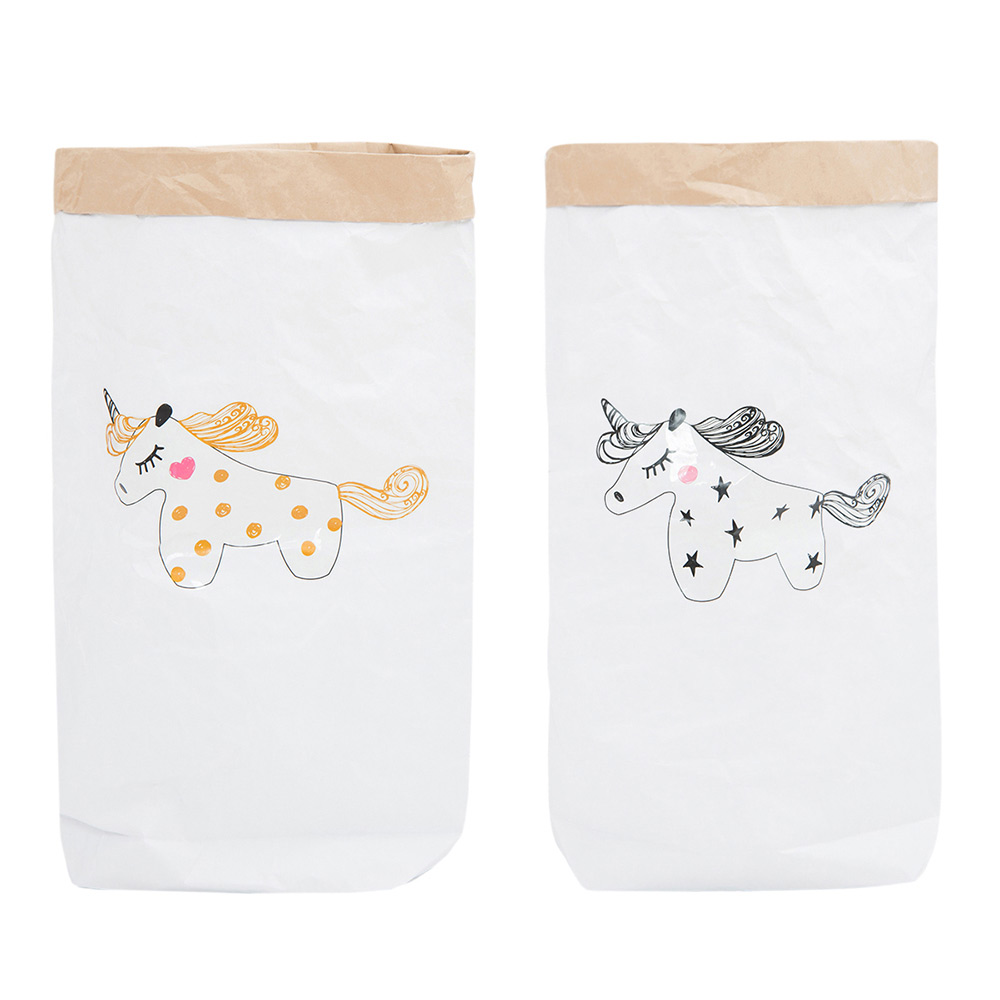 Эко-мешок для игрушек Mint Unicorn из крафт бумаги VAMVIGVAM  282033 Белый;бежевый Santreyd  - Вид №2