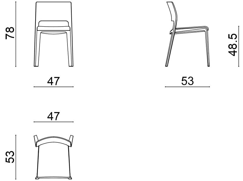 Стул из полипропилена со встроенной подушкой Arper Juno 02 ARCH-00151342 - Вид №6