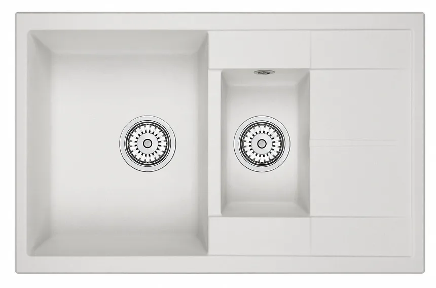 7802, АРКТИК (БЕЛЫЙ), кухонная мойка, кварц GRANULA 7802-ST248 - Вид №1