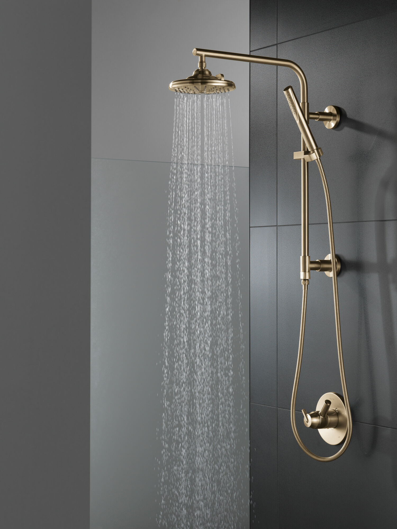 58810-CZ Душевая колонна 18 дюймов, круглая Delta Faucet Universal Showering Шампанское бронза  - Вид №3