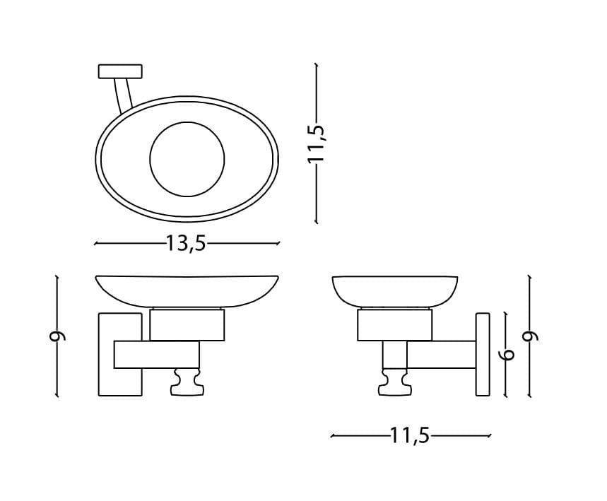 Керамическая настенная мыльница Park Avenue Westin ARCH-00000859 - Вид №1
