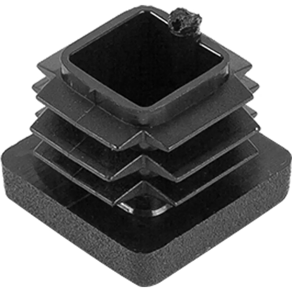 Заглушка для трубы 20x20 мм ПВХ цвет черный 4 шт ALBERTS STLM-2077660