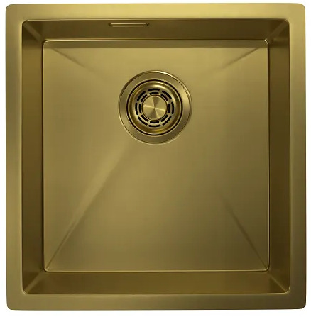 4445U, ЗОЛОТО САТИН, стальная кухонная мойка