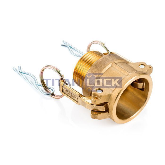Камлок латунный тип B розетка, наруж. резьба BSP 2 1/2", TL250BBR TITAN LOCK  - Вид №4